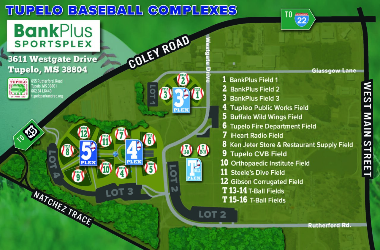 BASEBALL COMPLEX Tupelo Parks & Recreation